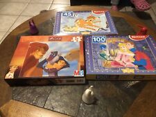 ??? LOT 3 PUZZLES DISNEY BAMBI BELLE BOIS DORMANT ROI LION TBE ET COMPLET