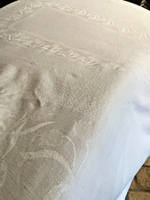 Nappe coton damassée ancienne