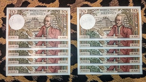 Billets francs voltaire - billets,