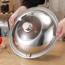 Couvercle de casserole en verre cuisson et ébullition évents vapeur intégrés