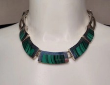 collier argent et malachite silver Alicia de la paz TAXCO  Mexique 
