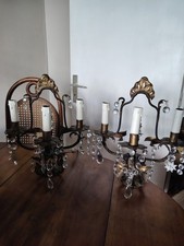Paire girandoles 3  feux à