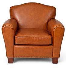 Anglais Fauteuil en Cuir