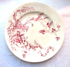 Assiette style Louis XV, service Buveurs, signée JVB Jules Vieillard Bordeaux