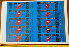 Rolling Stones TEST imprimerie OTTO 10 Tickets Candlestick Park 17 octobre 1981