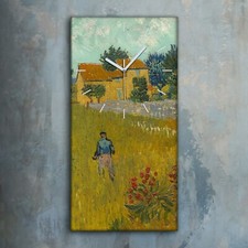 Horloge décorative sur toile 30x60 Ferme en Provence Vincent Van Gogh Décor