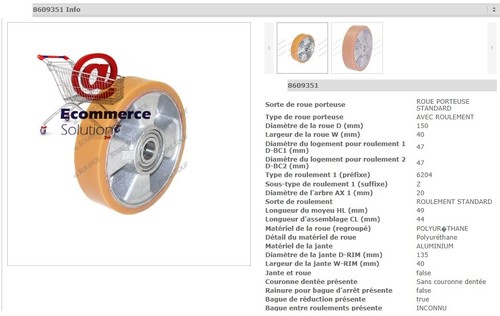 Roue stabilisatrice pramac - stabilisatrice,
