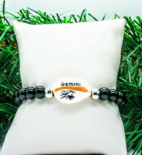 Gemini zodiac bracelet cowrie - gemini,