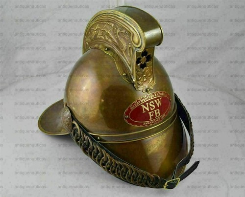Casque pompier laiton - de,