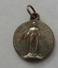 Ancienne MEDAILLE religieuse SAINTE VIERGE MARIE conçue sans péché 1830 métal