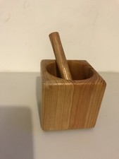 Pilon Mortier En Bois Massif