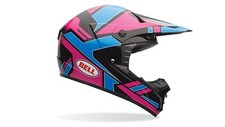 Casque De Moto Bell SX-1 Stack Bleu/Rose Léger