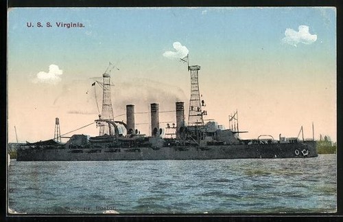 Navire guerre uss virginia - de,