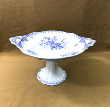 ancienne coupe à fruits sur pied faience signé SARREGUEMINES UetC modèle FLORE