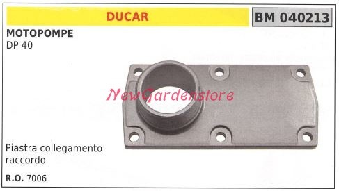 Plaque connexion raccord - plaque, de