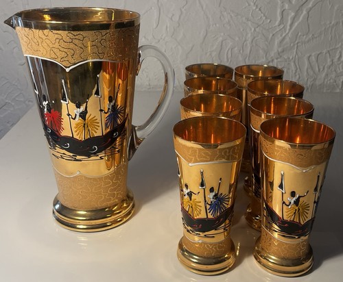 Service verre doré - , monte