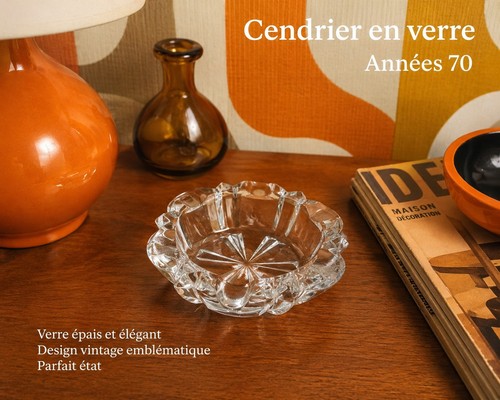 Cendrier vintage verre - vintage,