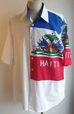 Chemise drapeau Haiti. Couleur