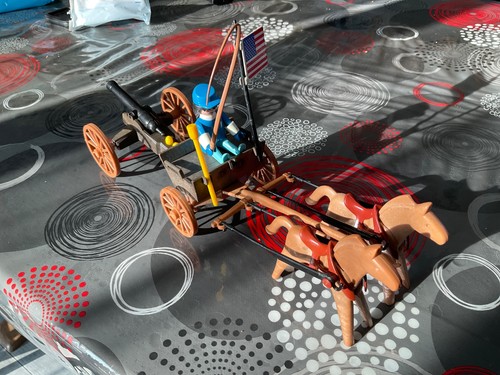 Playmobil charrette canon - charrette,