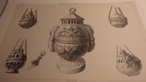 1860 encensoir sculptés - 1860.encensoir, en
