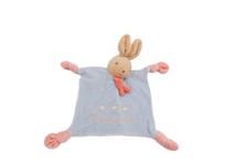Doudou plat lapin bleu rose Au
