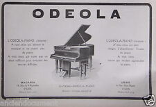 PUBLICITÉ 1919 GAVEAU ODEOLA PIANO  - ADVERTISING