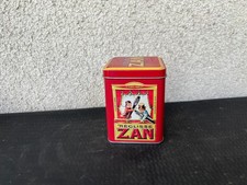 Boîte ancienne de réglisse Zan – modèle rouge illustré