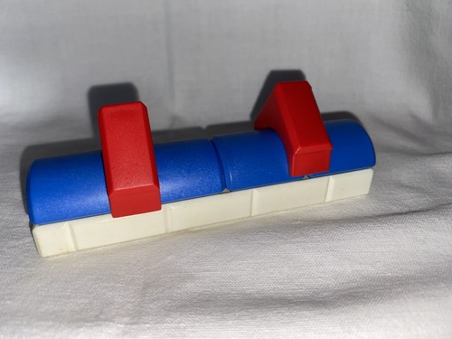Playmobil mur bleu blanc - mur, rouge