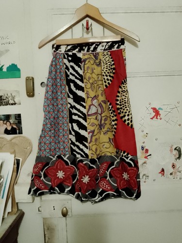 Jupe longue multicolore - jupe,