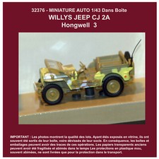 1486 MINIATURE JEEP WILLYS CJ 2 A HONGWELL DANS BOITE 899