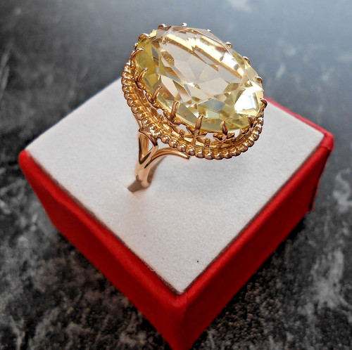 Bague jaune 18k - or,