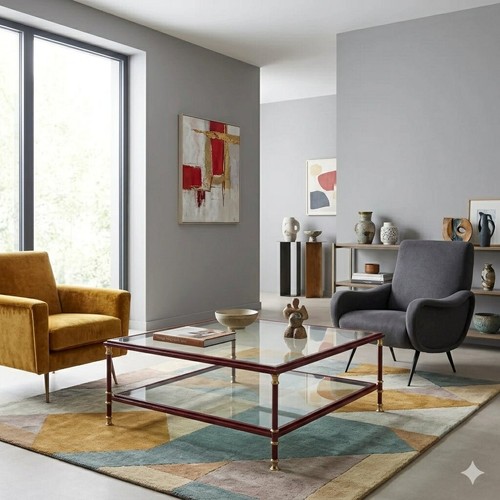 Table basse vintage métal - table,
