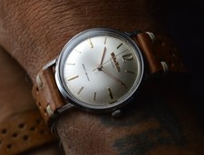 Wyler Vetta Rare Mont Blanc Incaflex Acier Inoxydable Vintage Calatrava 35mm UHR