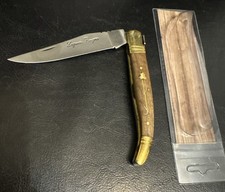 couteau pliant Laguiole Le Bougna 1421 manche incrustations laiton NEUF
