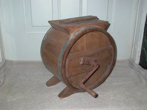 Antique wood butter - butter, churn