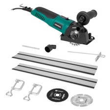 VONROC Mini scie circulaire 500W Ø85mm – Rail et 3 lames inclus