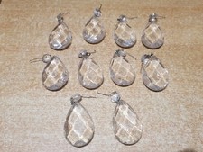 1 PAMPILLE ANCIENNE EN VERRE lustre au choix parmi 10 h : 6,5 cm L : 4,2 cm