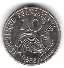Pièce 10 francs Jimenez 1986 – Monnaie française vintage REF 5588