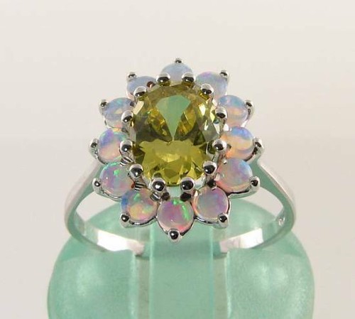 Bague art déco cluster - bague,