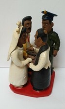 sculpture terre cuite peinte