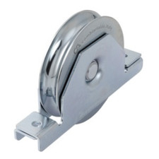 Roues Pour Portail Support Fermé 1 Roulement Ø 100 Mm Goulotte Ronde