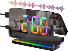 Homealexa Réveil Miroir LED