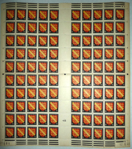 Planche 100 timbres 756 - 100, n°