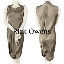 Robe Satin Rick Owens Bronze Taille 38