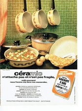 Publicité Advertising  088  1975   casseroles  poeles Céramic  Sitram -Inox *