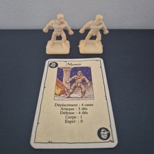 2 Figurines Personnages Momie + Carte Jeu de Société MB Heroquest Vintage 1989