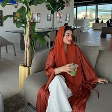 Robe Cardigan Femme Abaya Musulmane Dubaï Ouverte Modest Kimono Kaftan Islamique