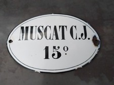 ANCIENNE PLAQUE ÉMAILLÉE VIN