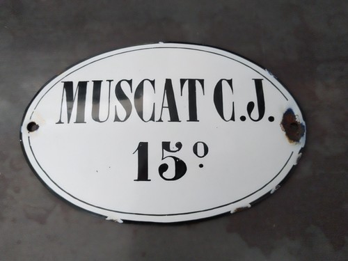 Ancienne plaque émaillée - ÉmaillÉe, vin