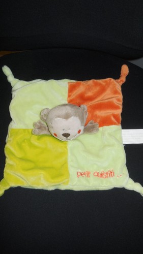 Doudou plat singe vert - doudou,